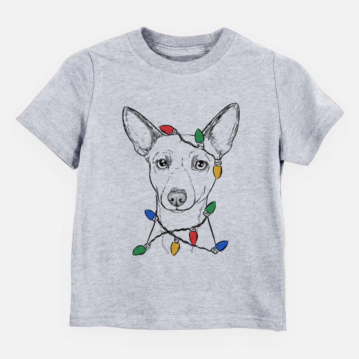 Christmas Lights Perry the Portuguese Podengo - Kids/Youth/Toddler Shirt