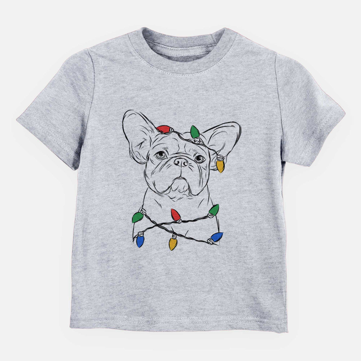 Christmas Lights Pierre the French Bulldog - Kids/Youth/Toddler Shirt