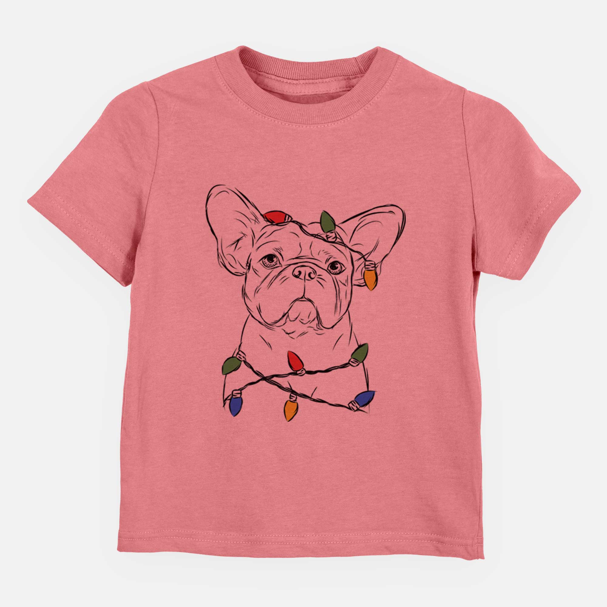 Christmas Lights Pierre the French Bulldog - Kids/Youth/Toddler Shirt