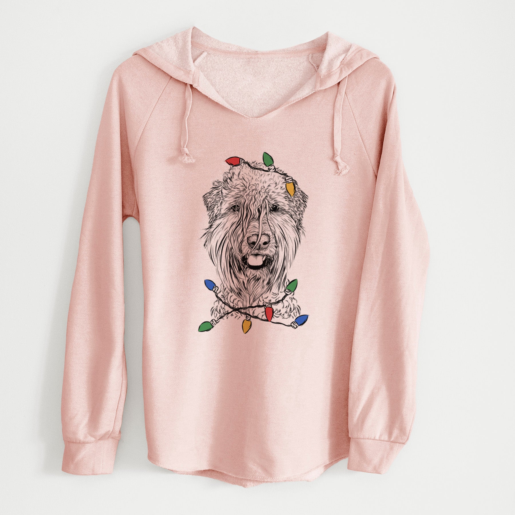 Christmas Lights Pierre the Soft Coated Wheaten Terrier - Cali Wave Hooded Sweatshirt