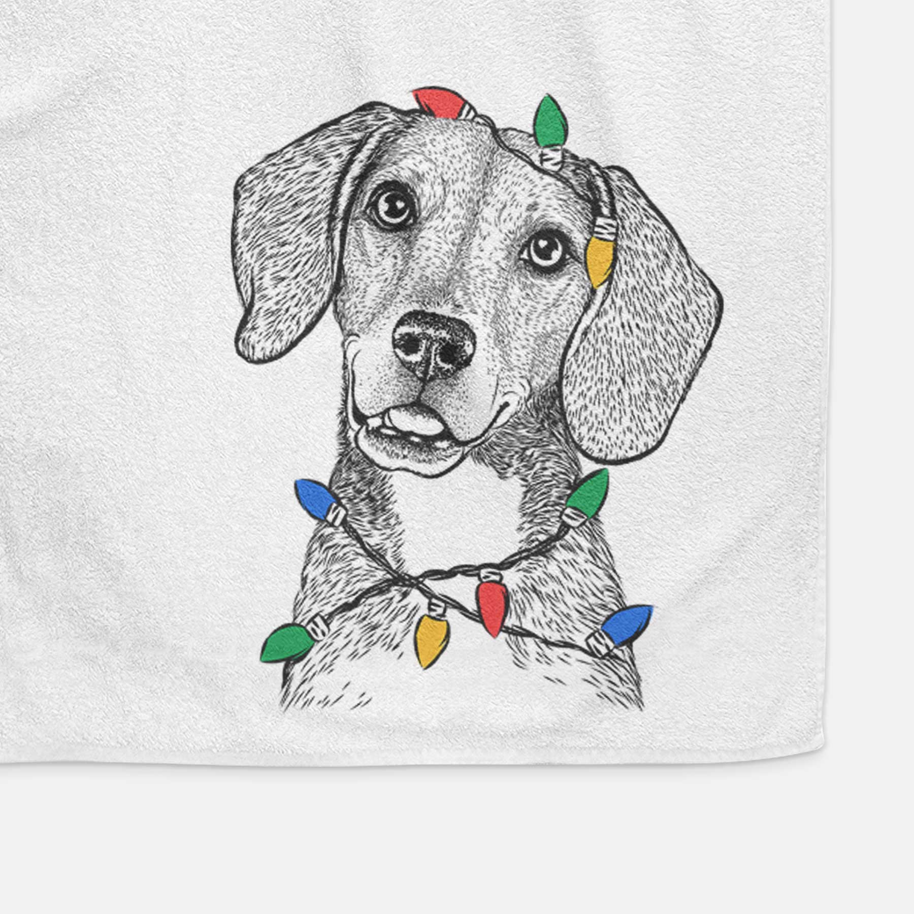 Piggy the Beagle Mix Decorative Hand Towel