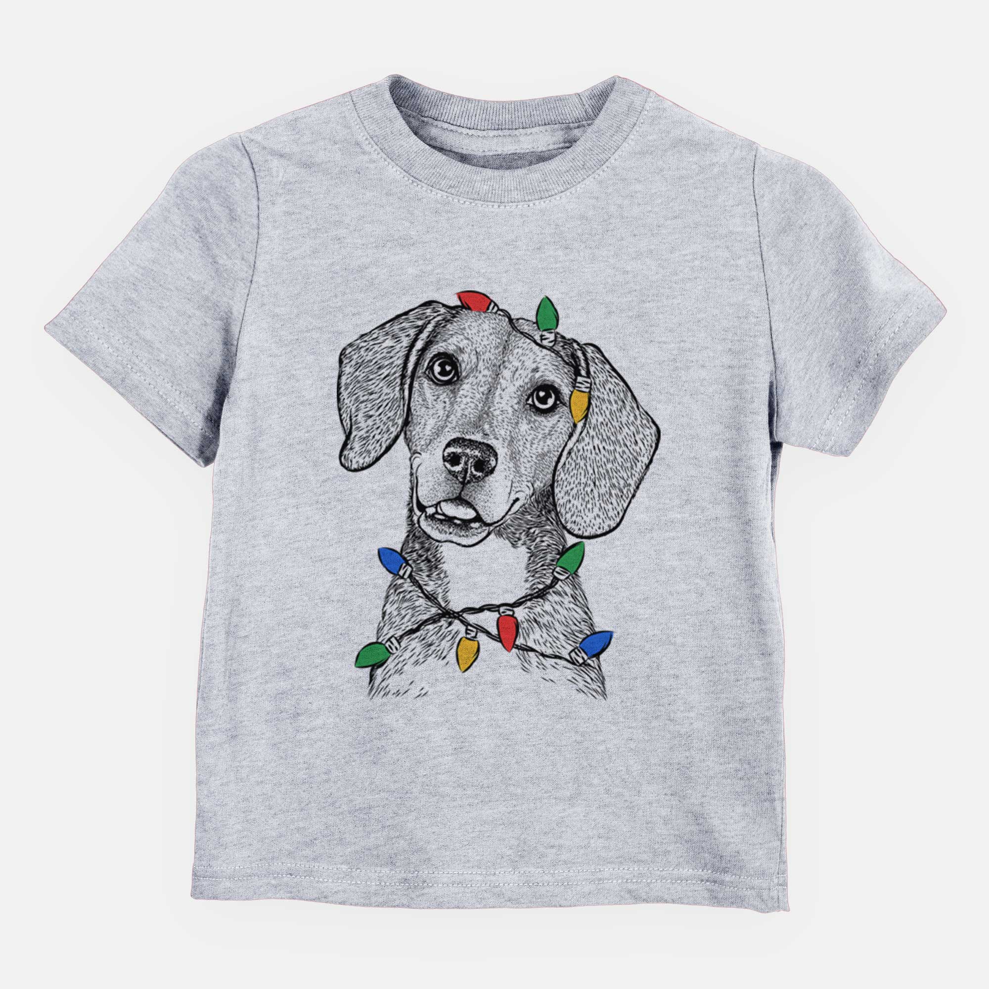 Christmas Lights Piggy the Beagle Mix - Kids/Youth/Toddler Shirt