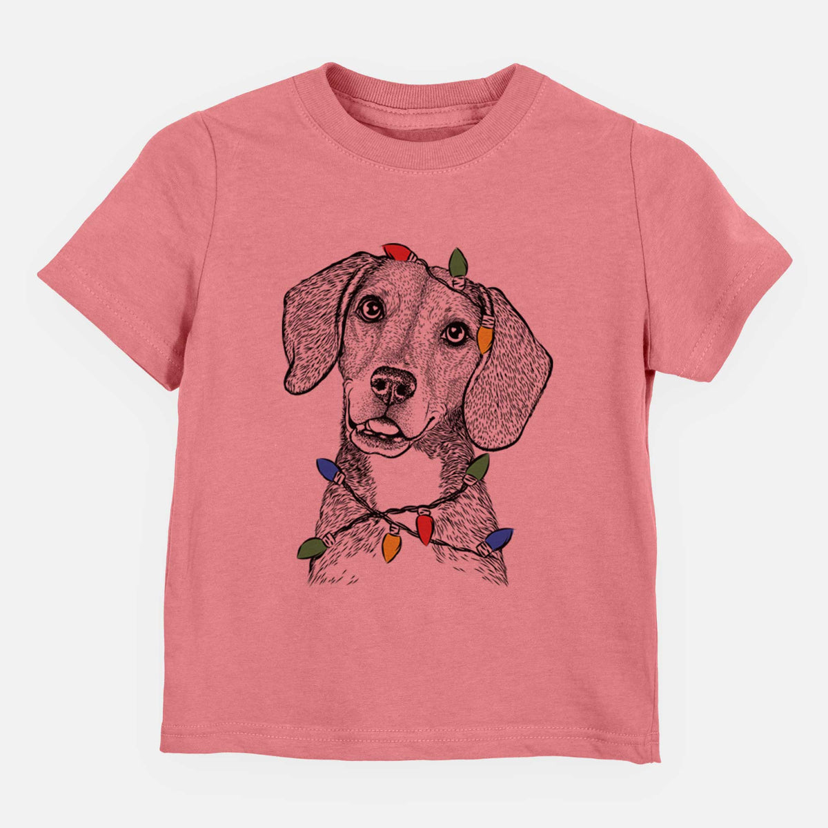 Christmas Lights Piggy the Beagle Mix - Kids/Youth/Toddler Shirt