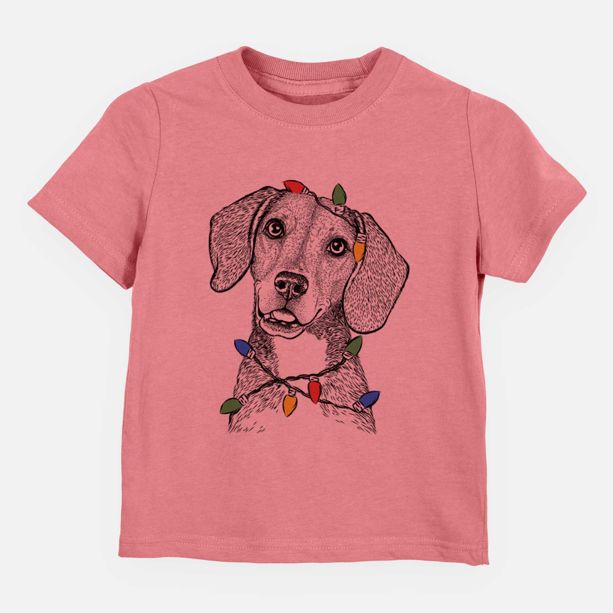 Christmas Lights Piggy the Beagle Mix - Kids/Youth/Toddler Shirt