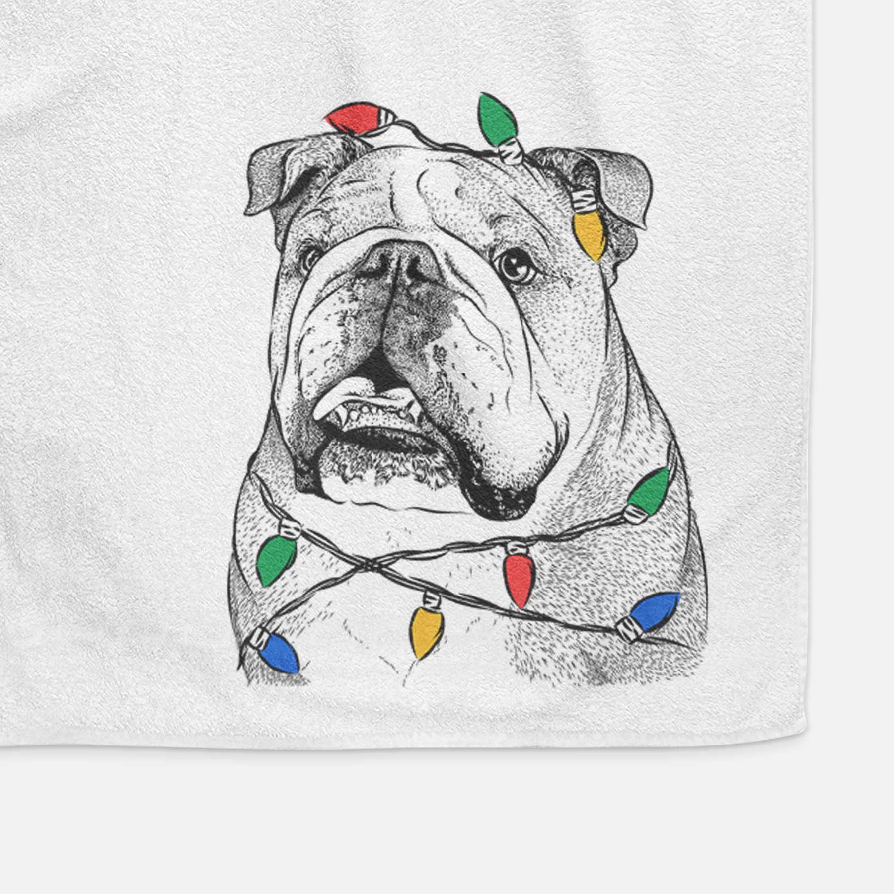 Piggy the English Bulldog Decorative Hand Towel