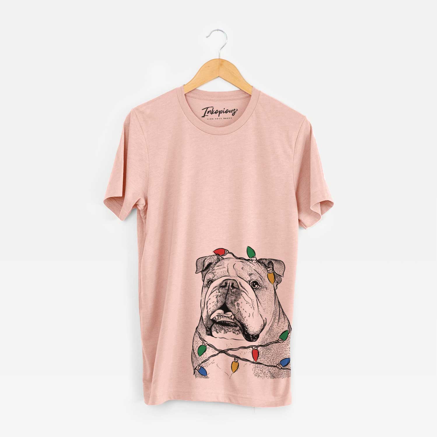 Christmas Lights Piggy the English Bulldog - Unisex Crewneck