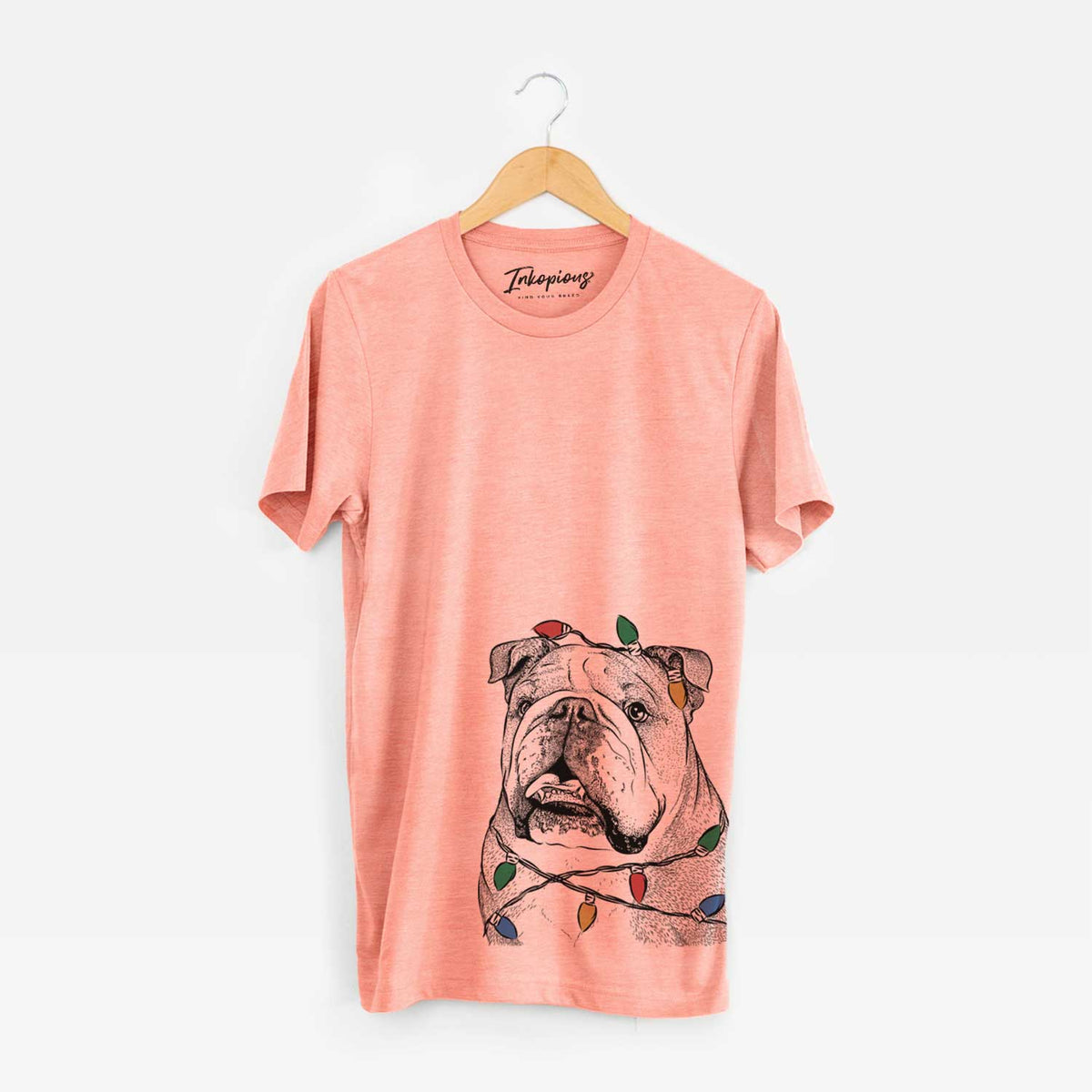 Christmas Lights Piggy the English Bulldog - Unisex Crewneck