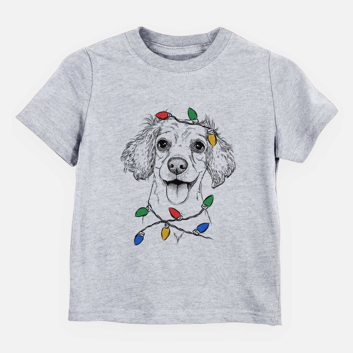 Christmas Lights Piglet the Dachshund Mix - Kids/Youth/Toddler Shirt