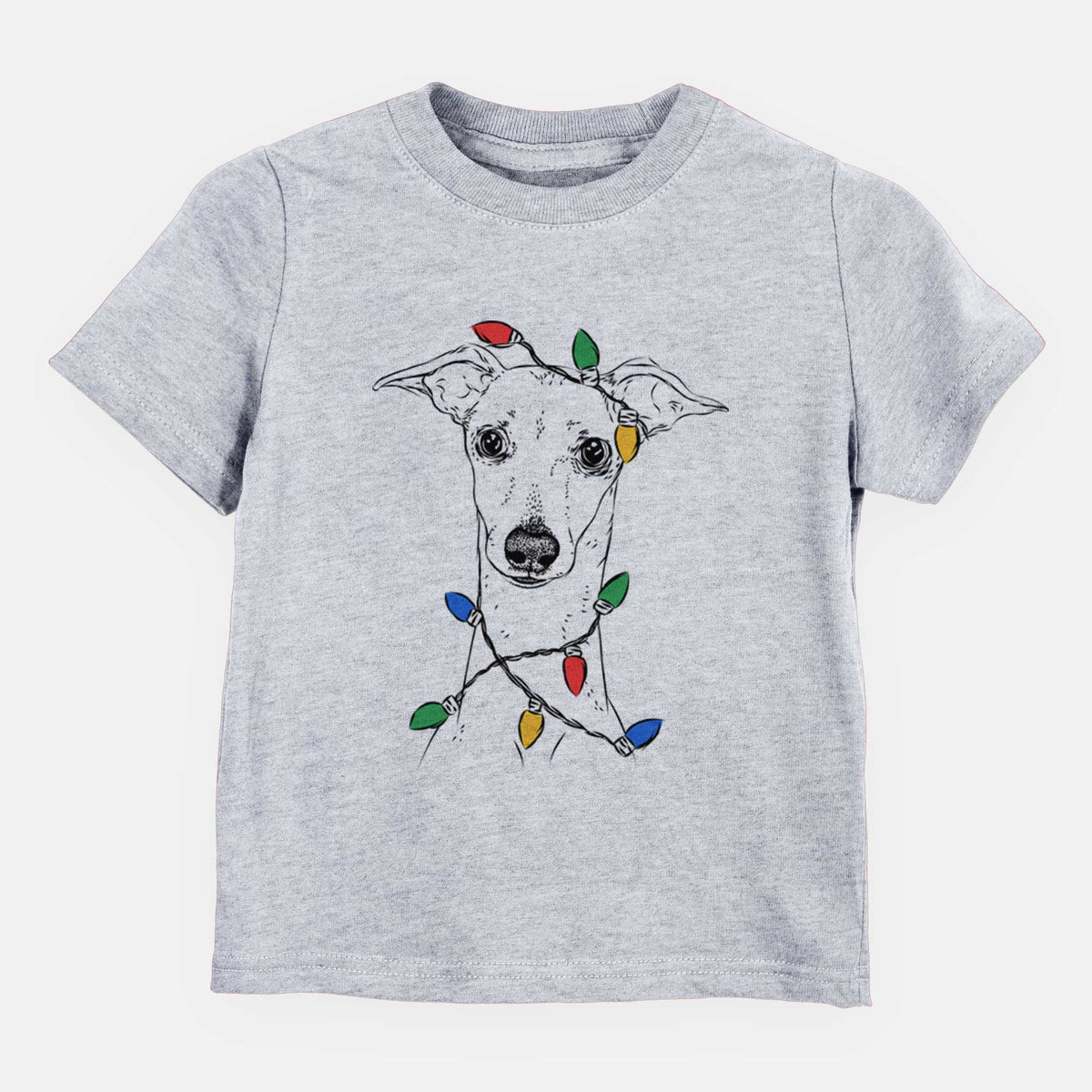 Christmas Lights Pip the Italian Greyhound - Kids/Youth/Toddler Shirt