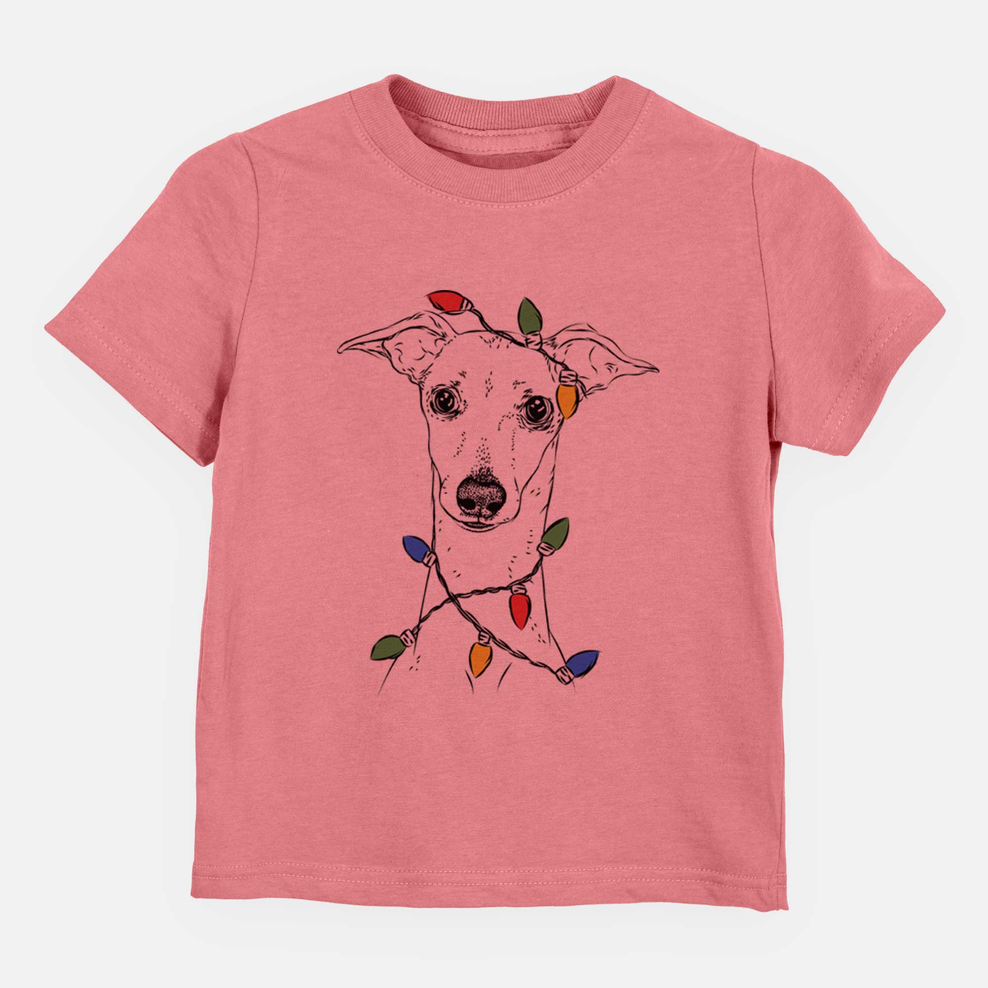 Christmas Lights Pip the Italian Greyhound - Kids/Youth/Toddler Shirt