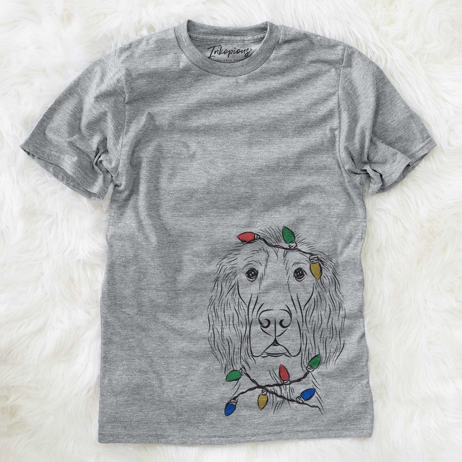 Christmas Lights Piper the Irish Setter - Unisex Crewneck