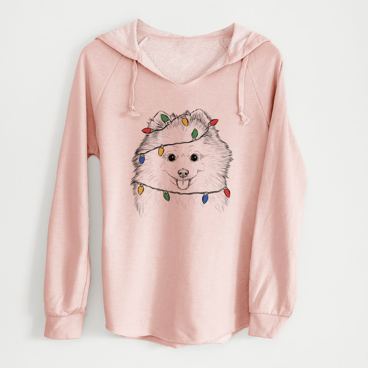 Christmas Lights Piper Jo the Pomeranian - Cali Wave Hooded Sweatshirt