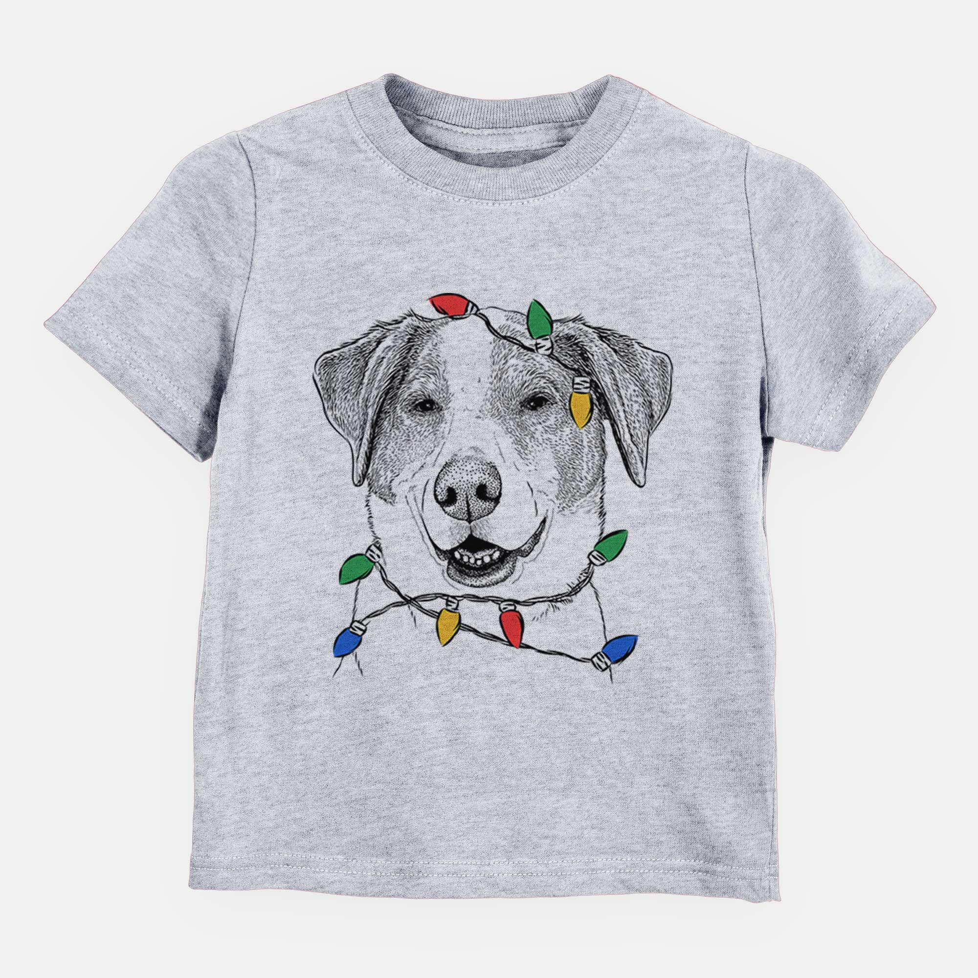 Christmas Lights Piper Pilot the Hound Mix - Kids/Youth/Toddler Shirt