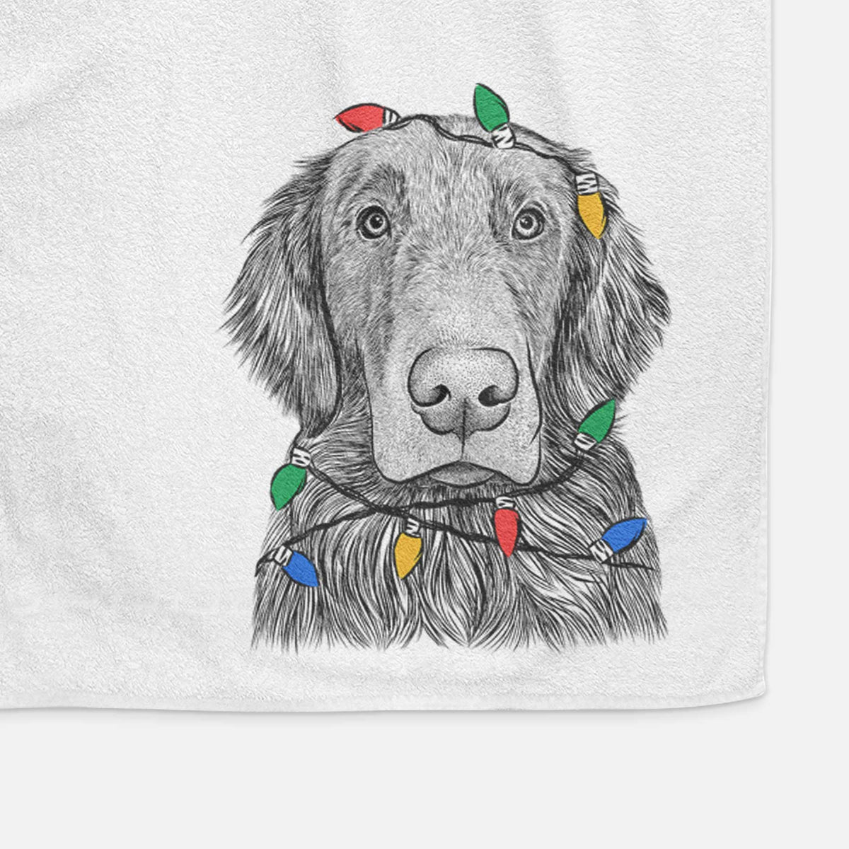 Pippin the Flat Coated Retriever Decorative Hand Towel