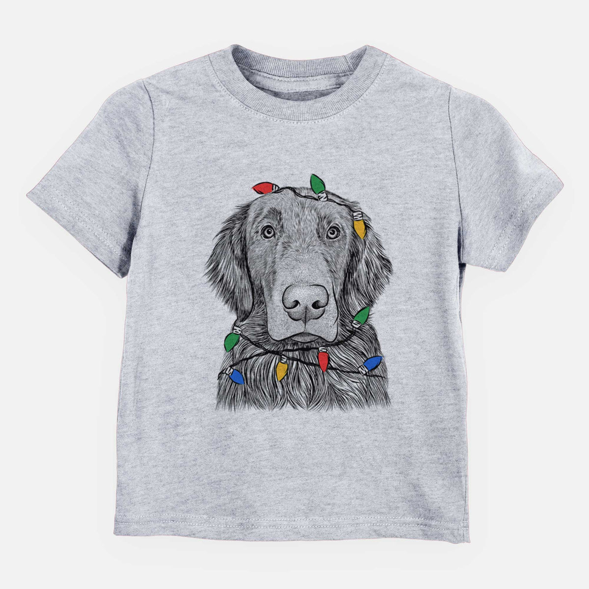 Christmas Lights Pippin the Flat Coated Retriever - Kids/Youth/Toddler Shirt