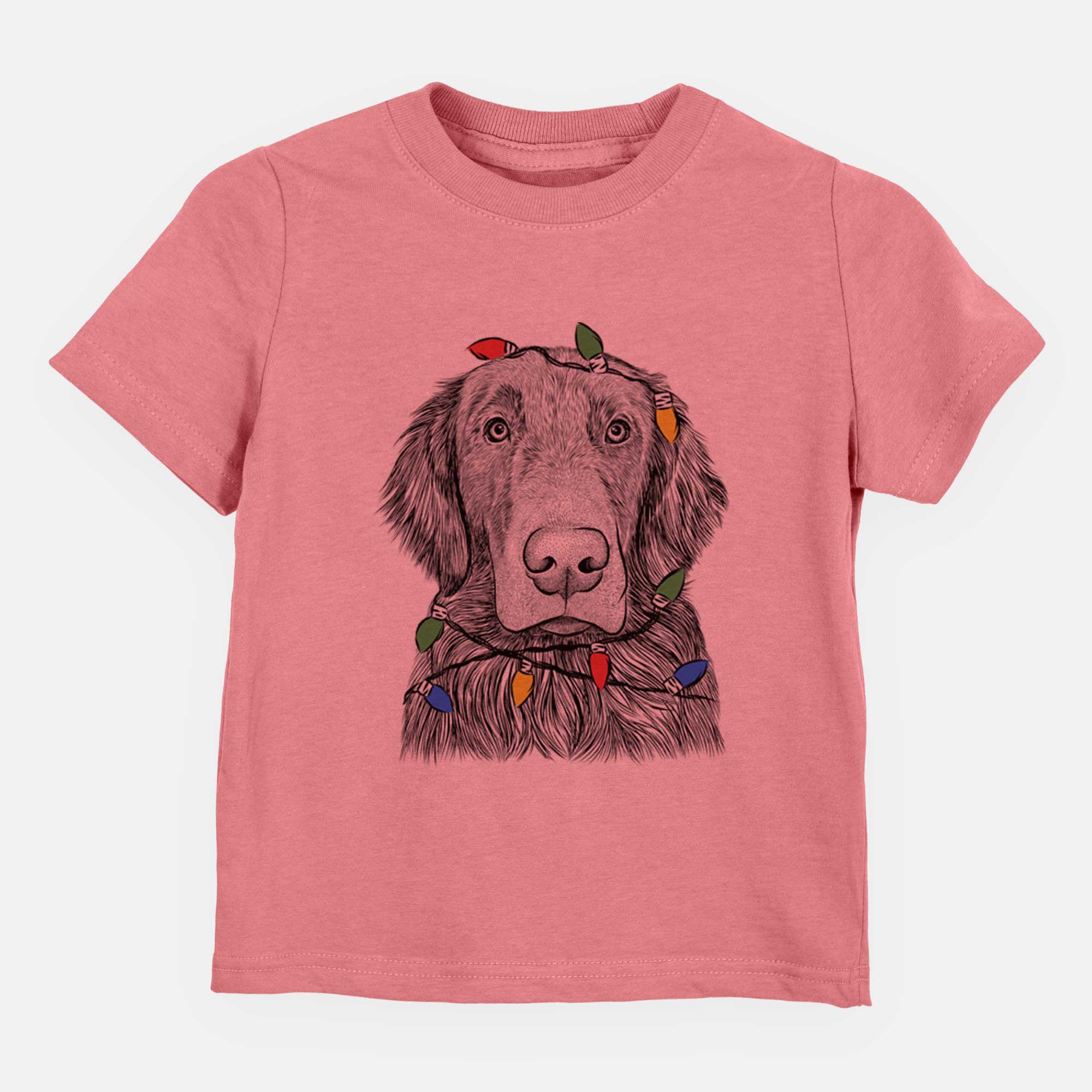 Christmas Lights Pippin the Flat Coated Retriever - Kids/Youth/Toddler Shirt