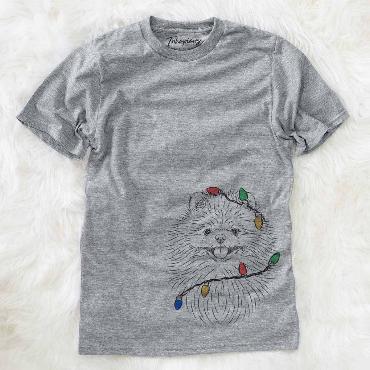 Christmas Lights Pirro the Pomeranian - Unisex Crewneck