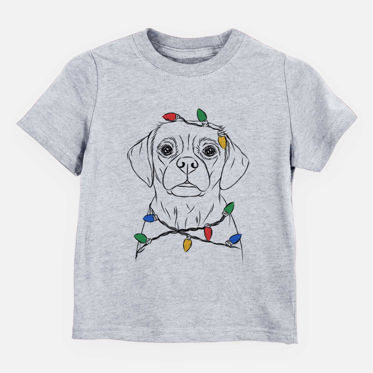 Christmas Lights Popcorn the Puggle - Kids/Youth/Toddler Shirt