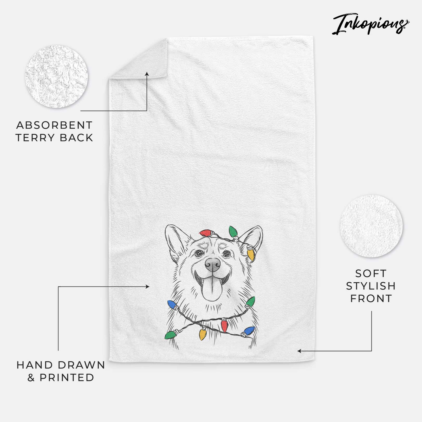 Porter the Pembroke Welsh Corgi Decorative Hand Towel