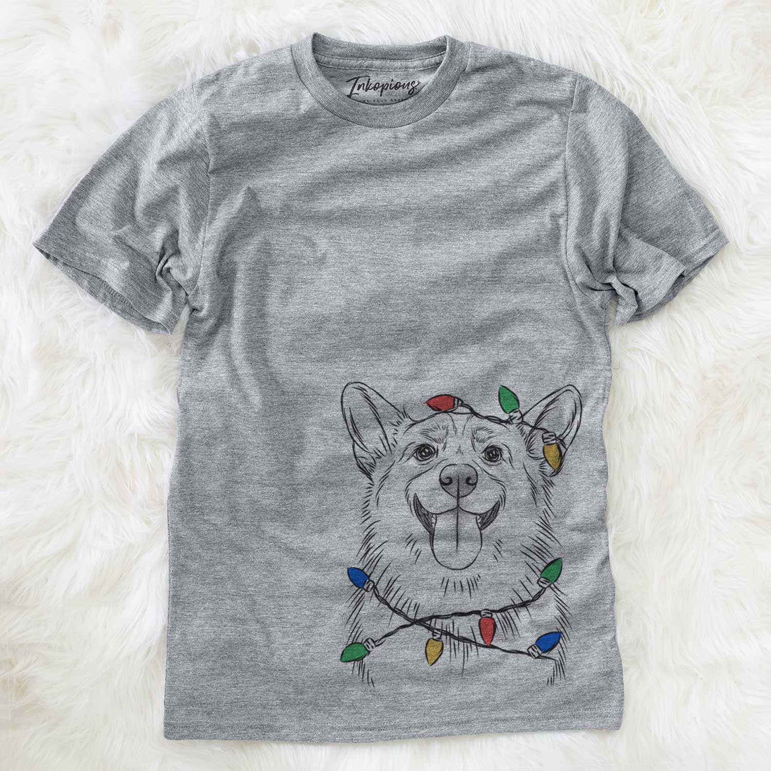 Christmas Lights Porter the Pembroke Welsh Corgi - Unisex Crewneck