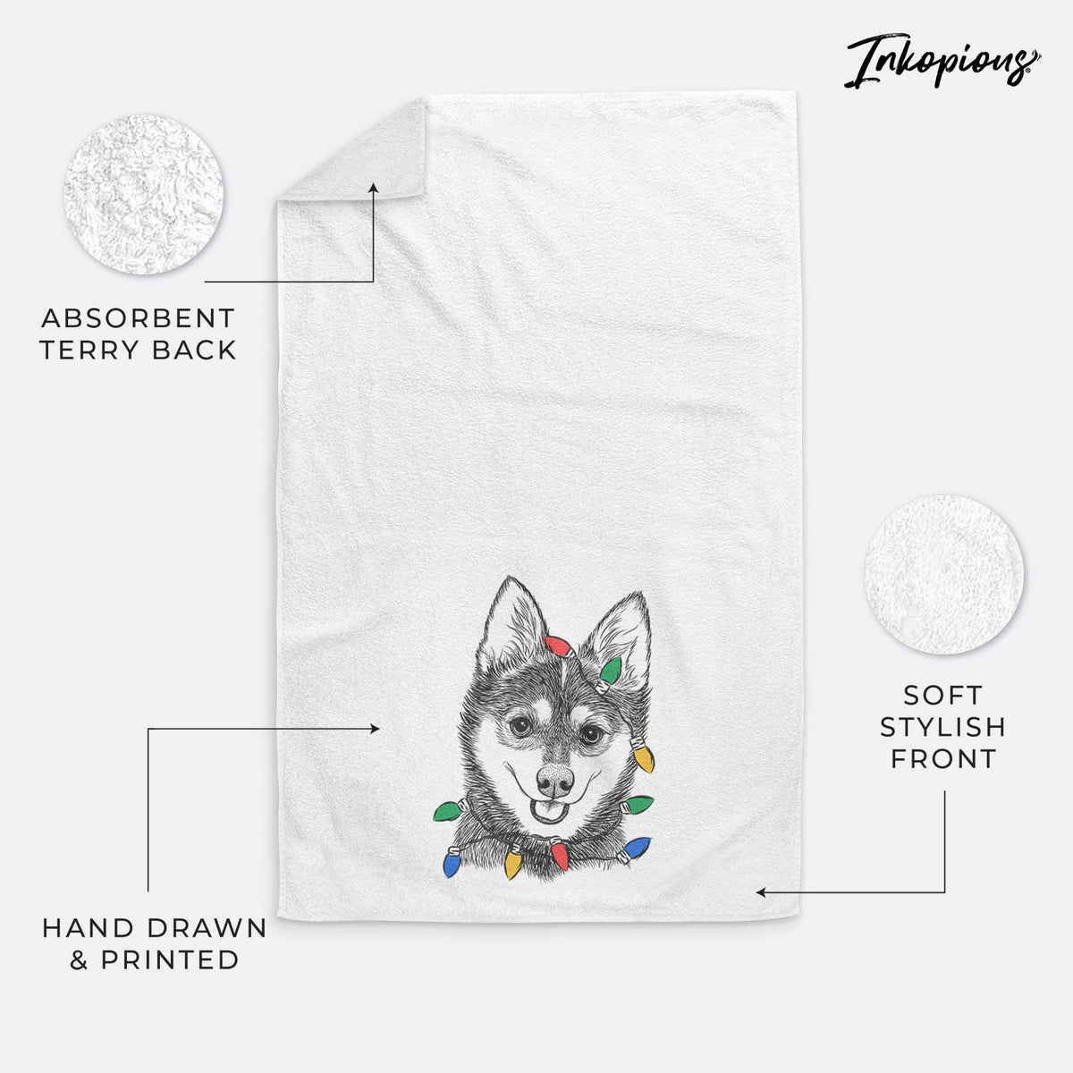Posey the Alaskan Klee Kai Decorative Hand Towel