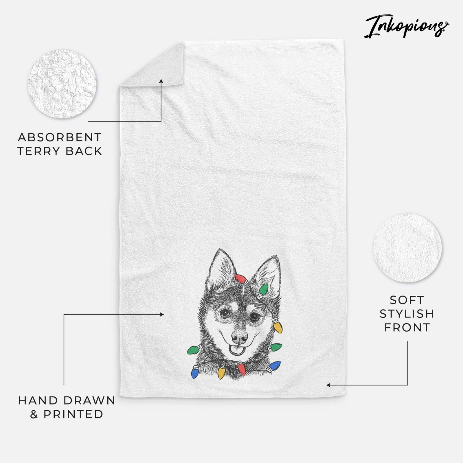 Posey the Alaskan Klee Kai Decorative Hand Towel