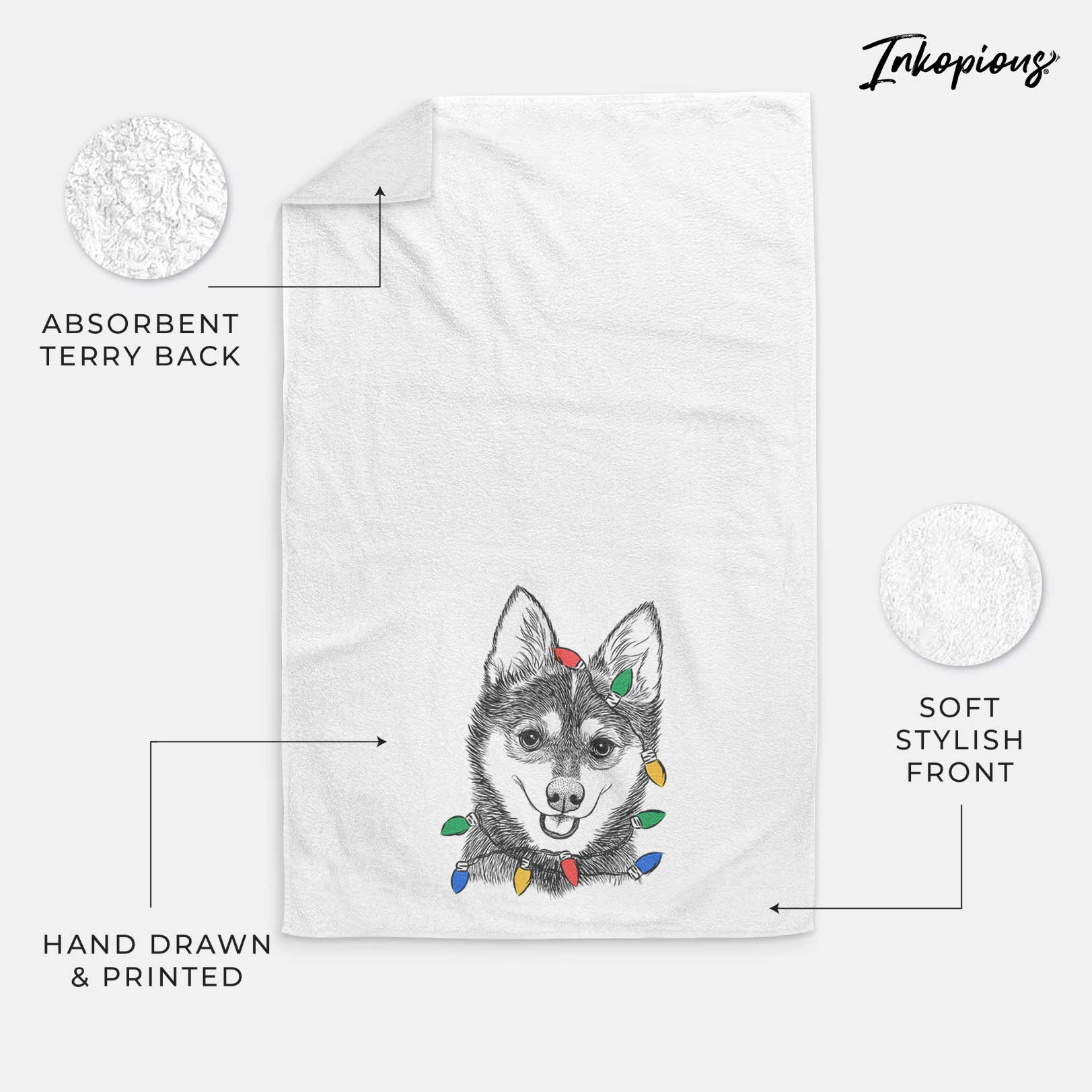 Posey the Alaskan Klee Kai Decorative Hand Towel