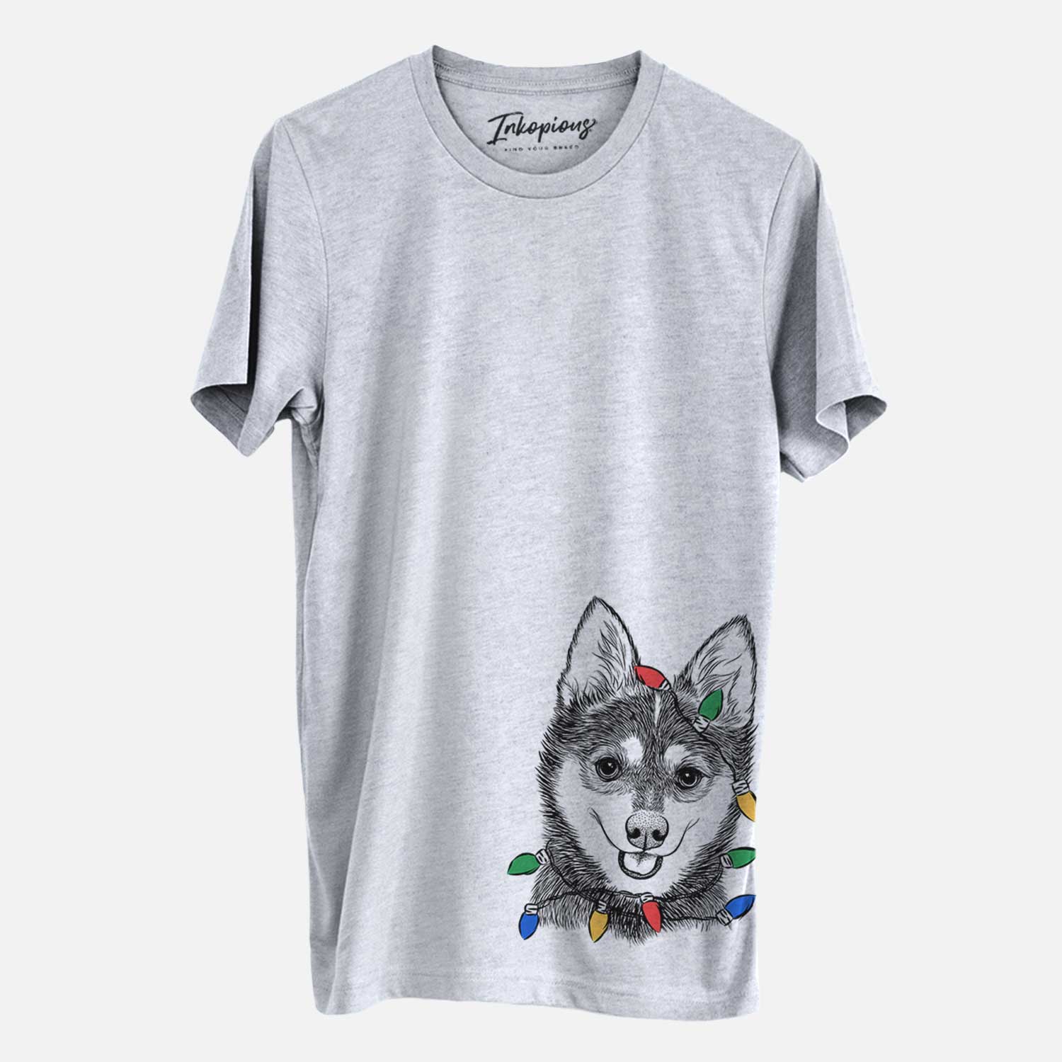 Christmas Lights Posey the Alaskan Klee Kai - Unisex Crewneck