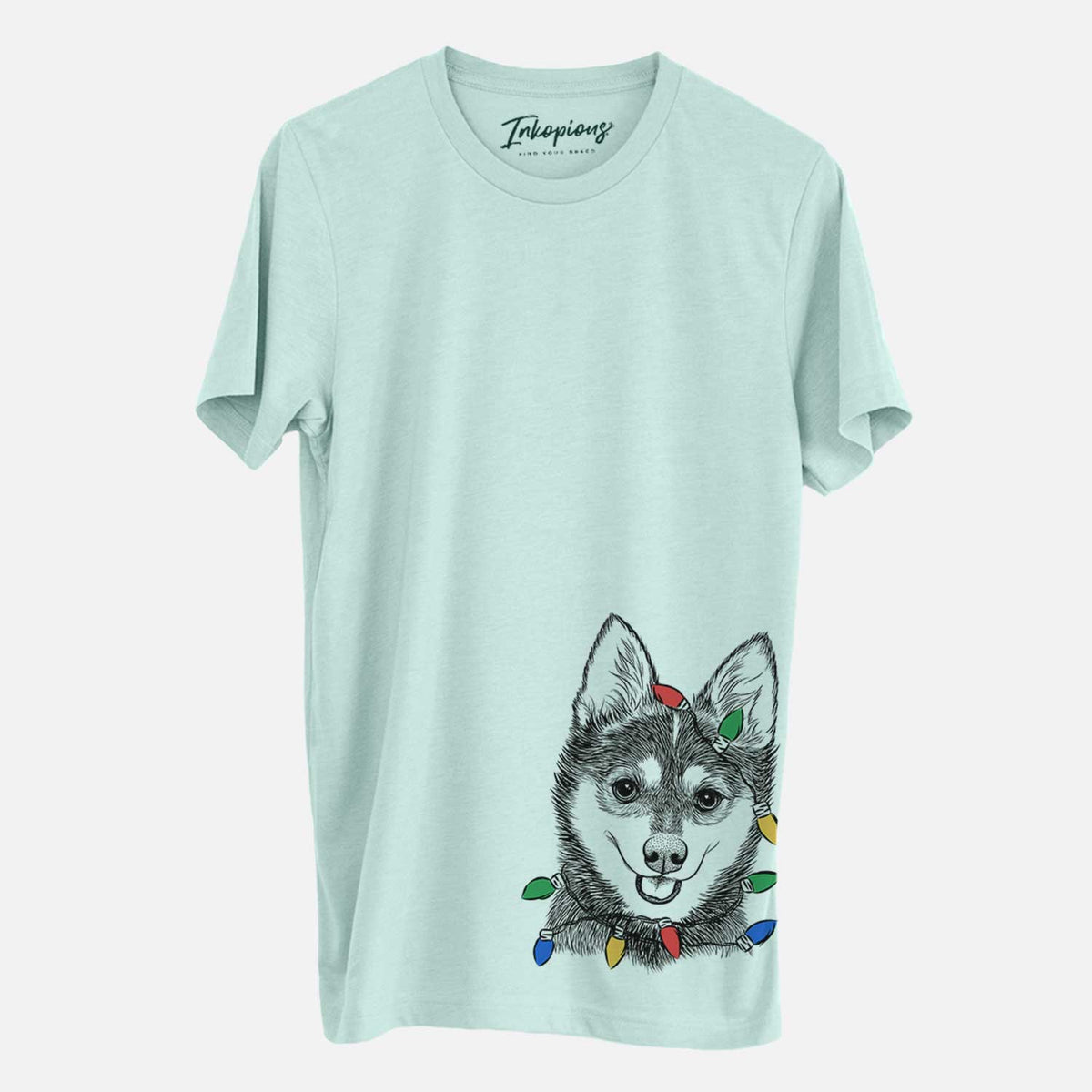 Christmas Lights Posey the Alaskan Klee Kai - Unisex Crewneck