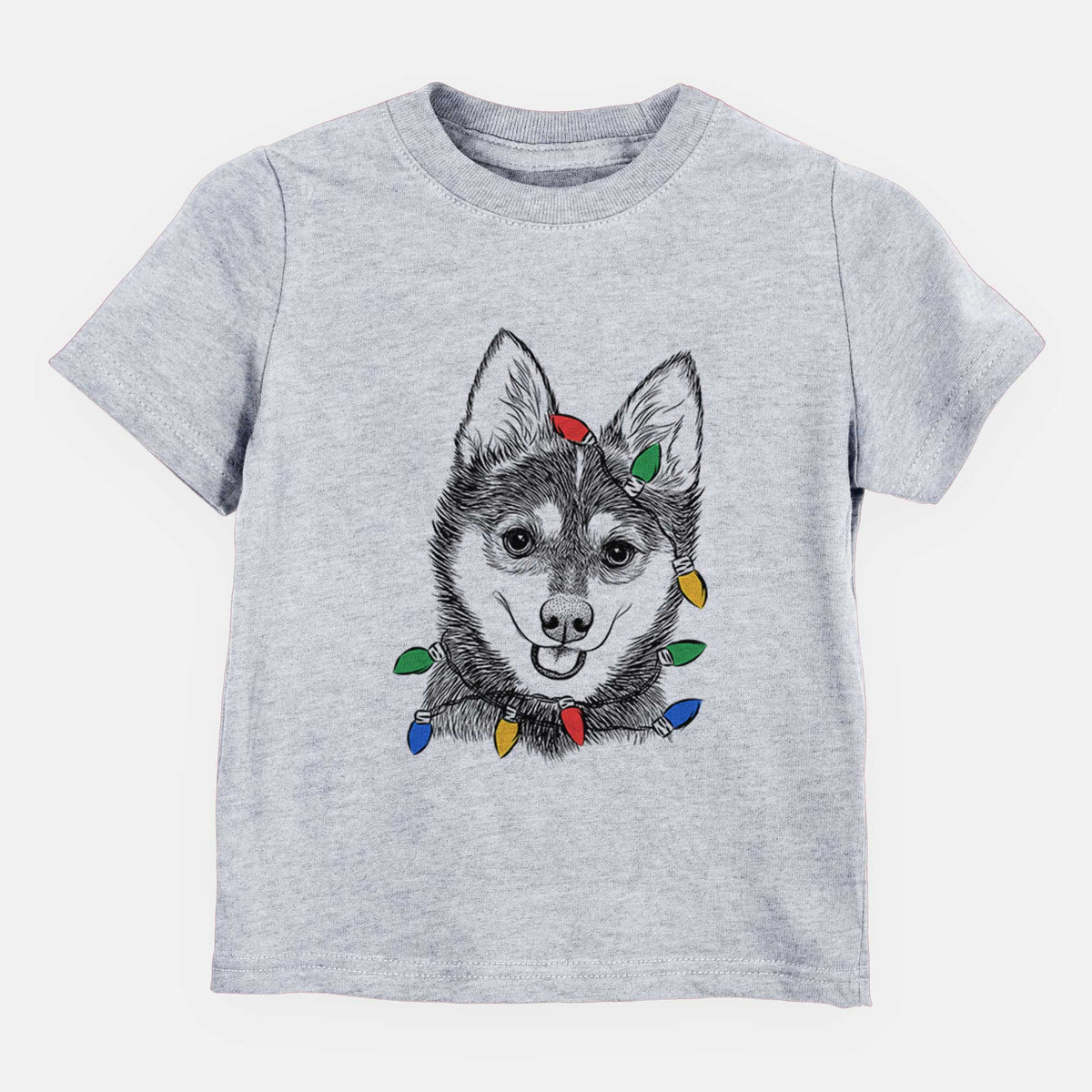 Christmas Lights Posey the Alaskan Klee Kai - Kids/Youth/Toddler Shirt