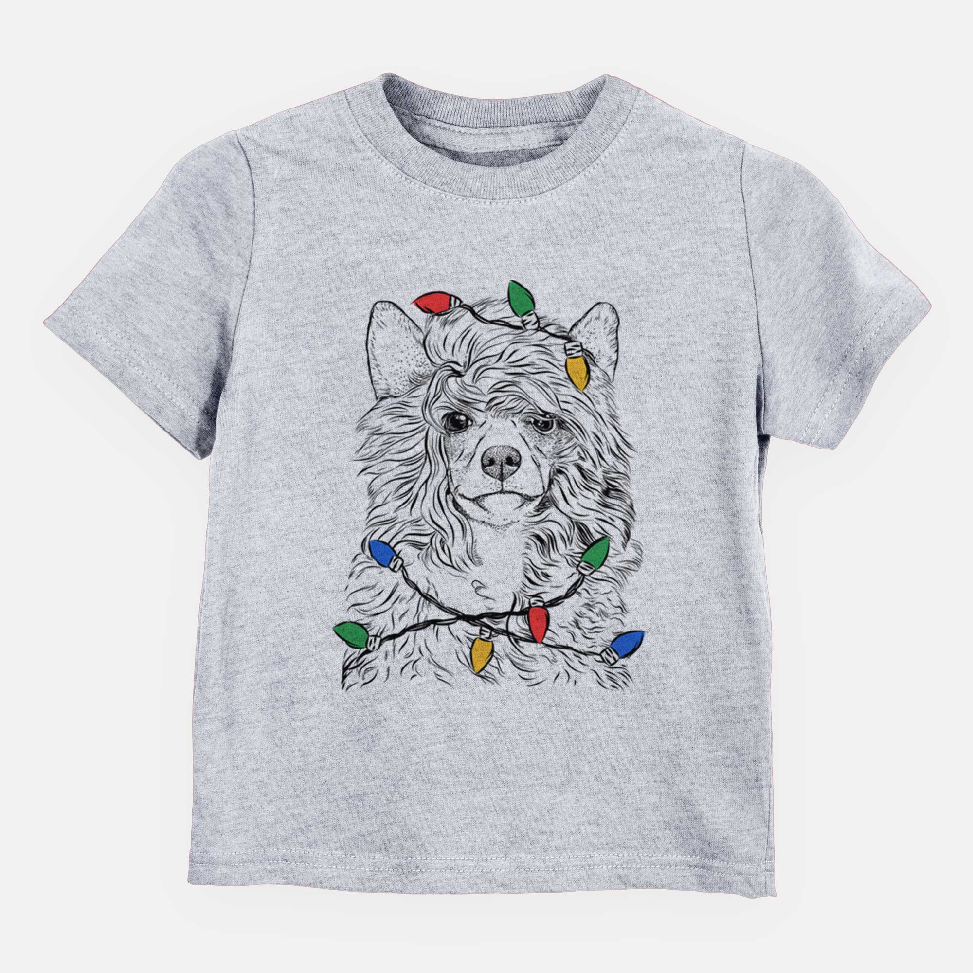 Christmas Lights Preston the Powderpuff Chinese Crested - Kids/Youth/Toddler Shirt