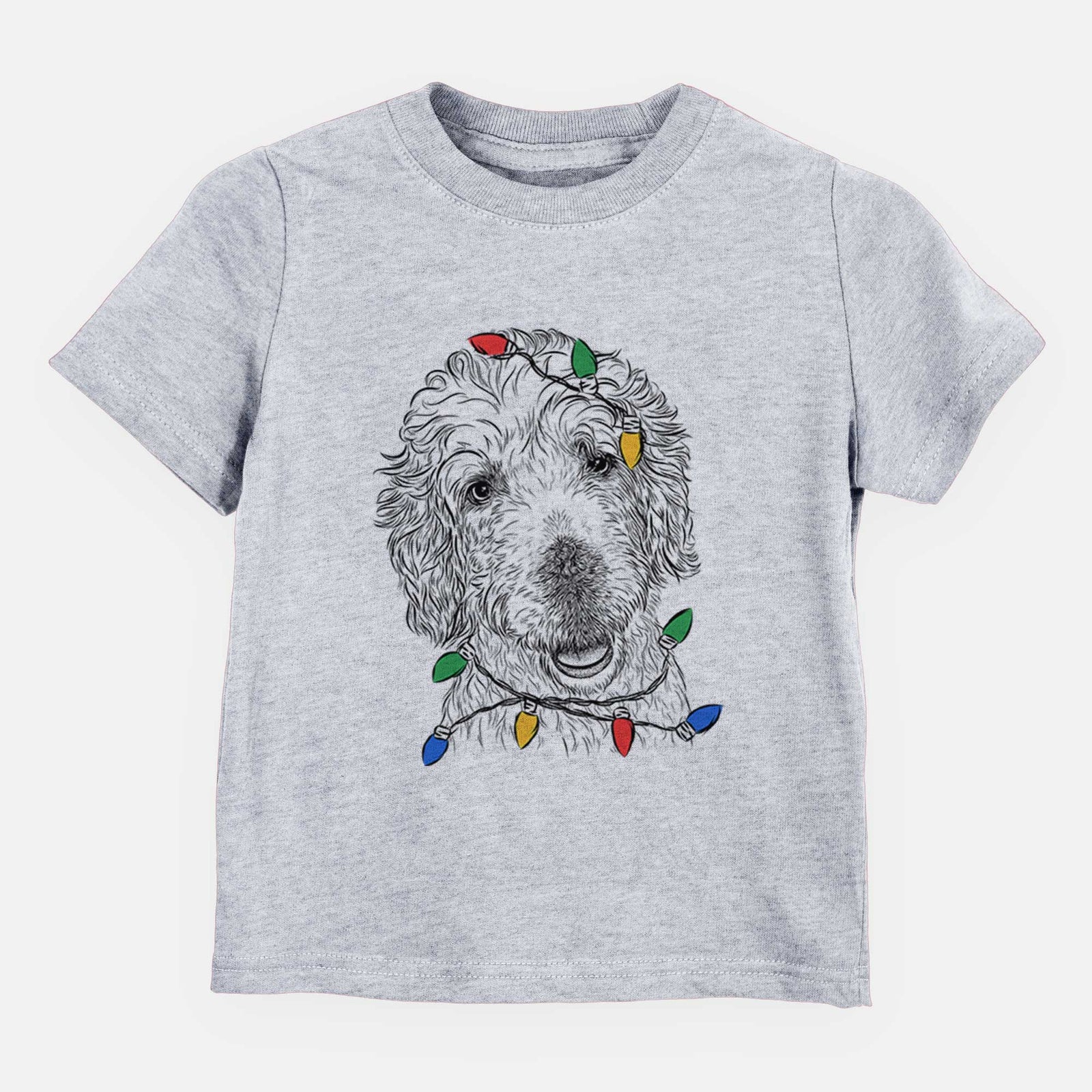 Christmas Lights Preston the Labradoodle - Kids/Youth/Toddler Shirt