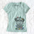 Christmas Lights Pretzel the Schnoodle - Women's V-neck Shirt