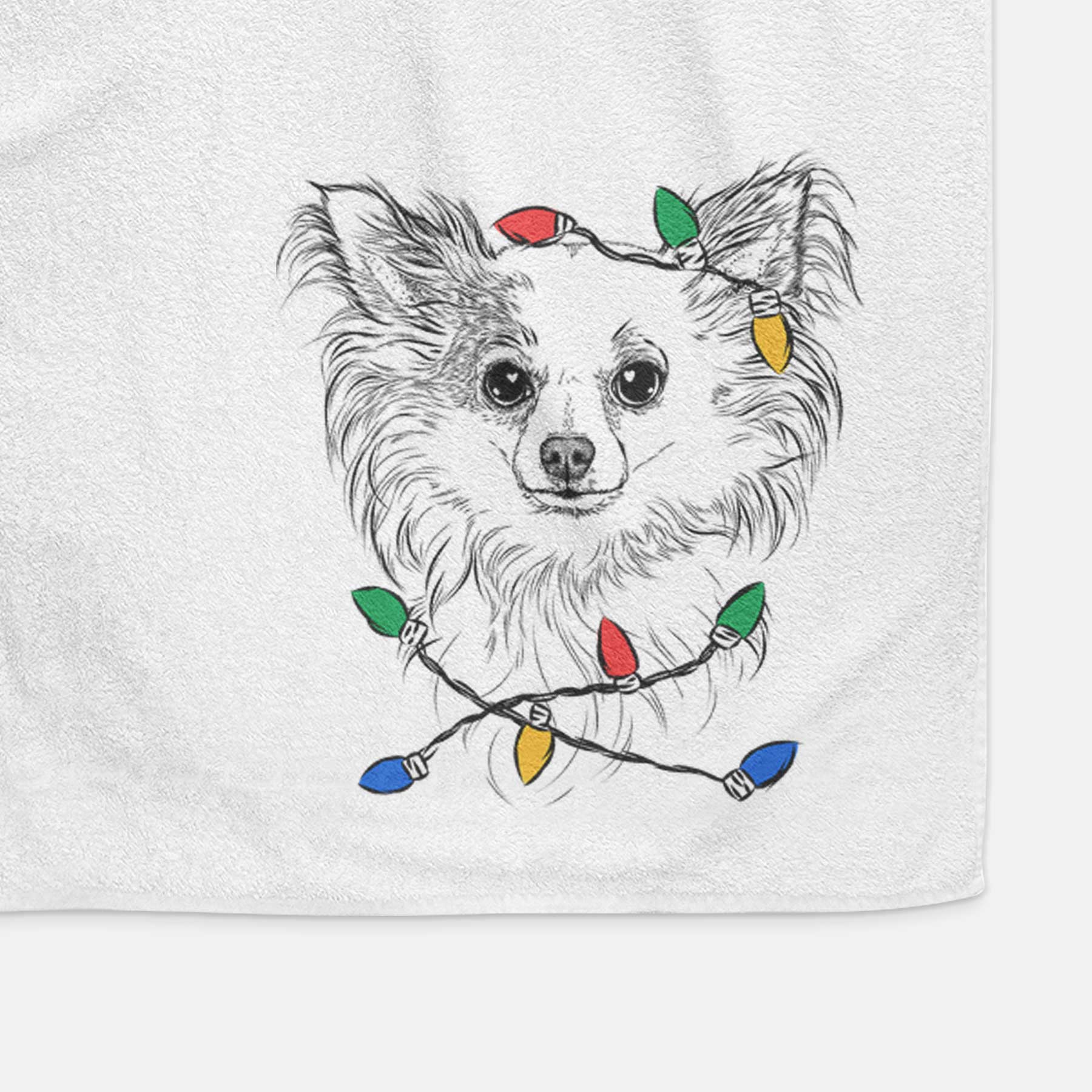 Princess Ava the Long Haired Chihuahua Decorative Hand Towel