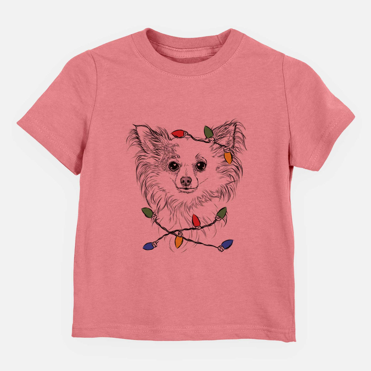 Christmas Lights Princess Ava the Long Haired Chihuahua - Kids/Youth/Toddler Shirt