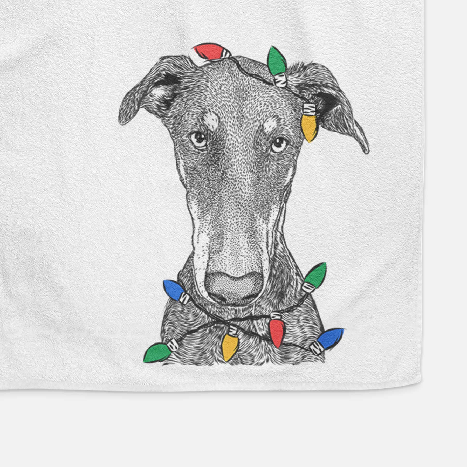 Princess Fiona the Doberman Pinscher Decorative Hand Towel