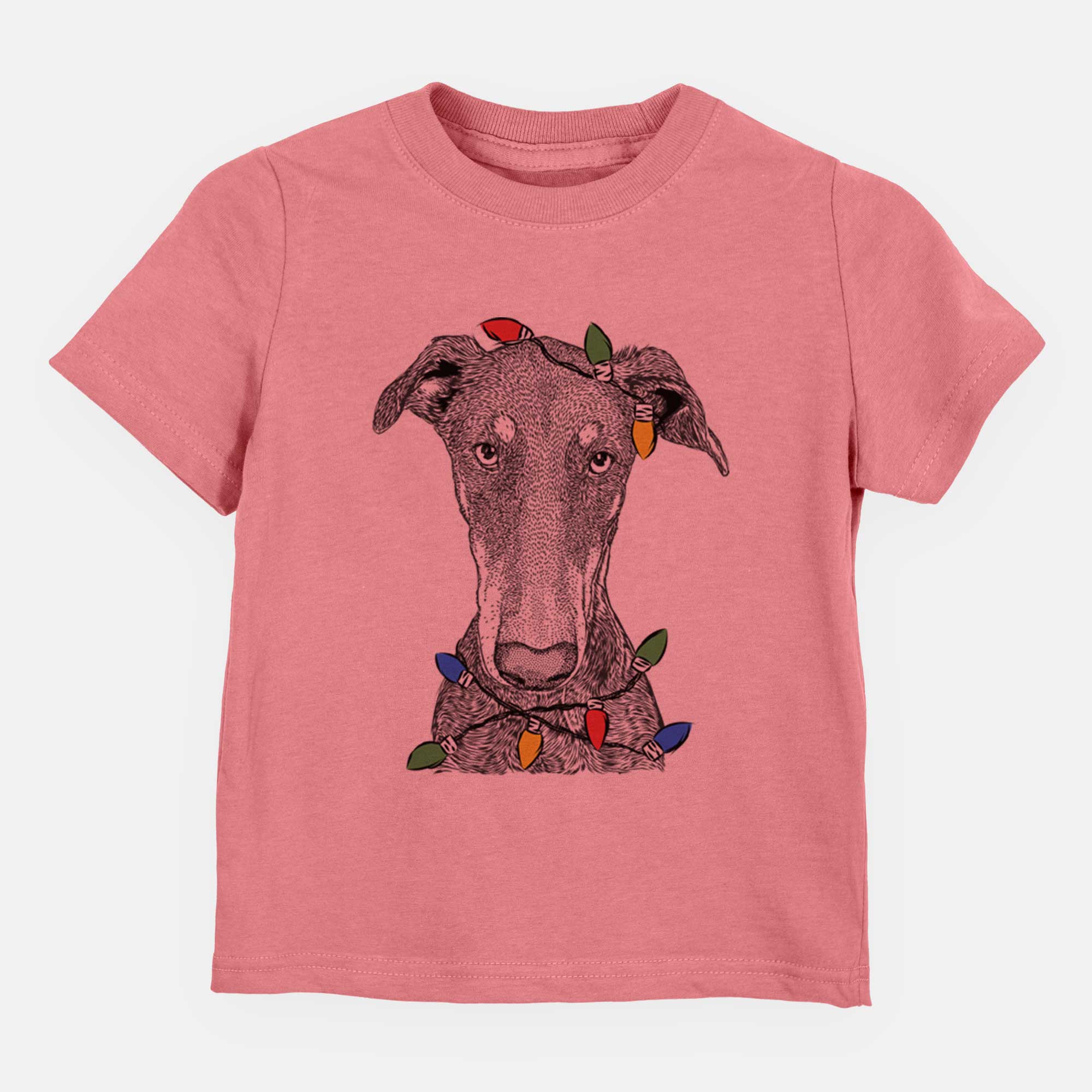 Christmas Lights Princess Fiona the Doberman Pinscher - Kids/Youth/Toddler Shirt