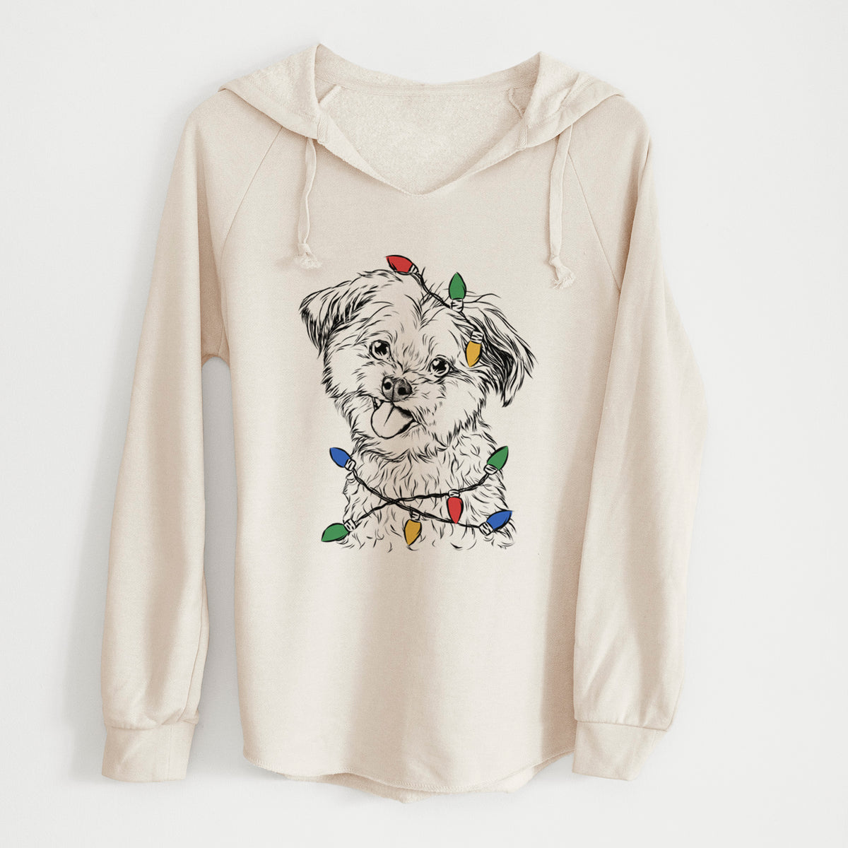 Christmas Lights Puff the Malshi - Cali Wave Hooded Sweatshirt