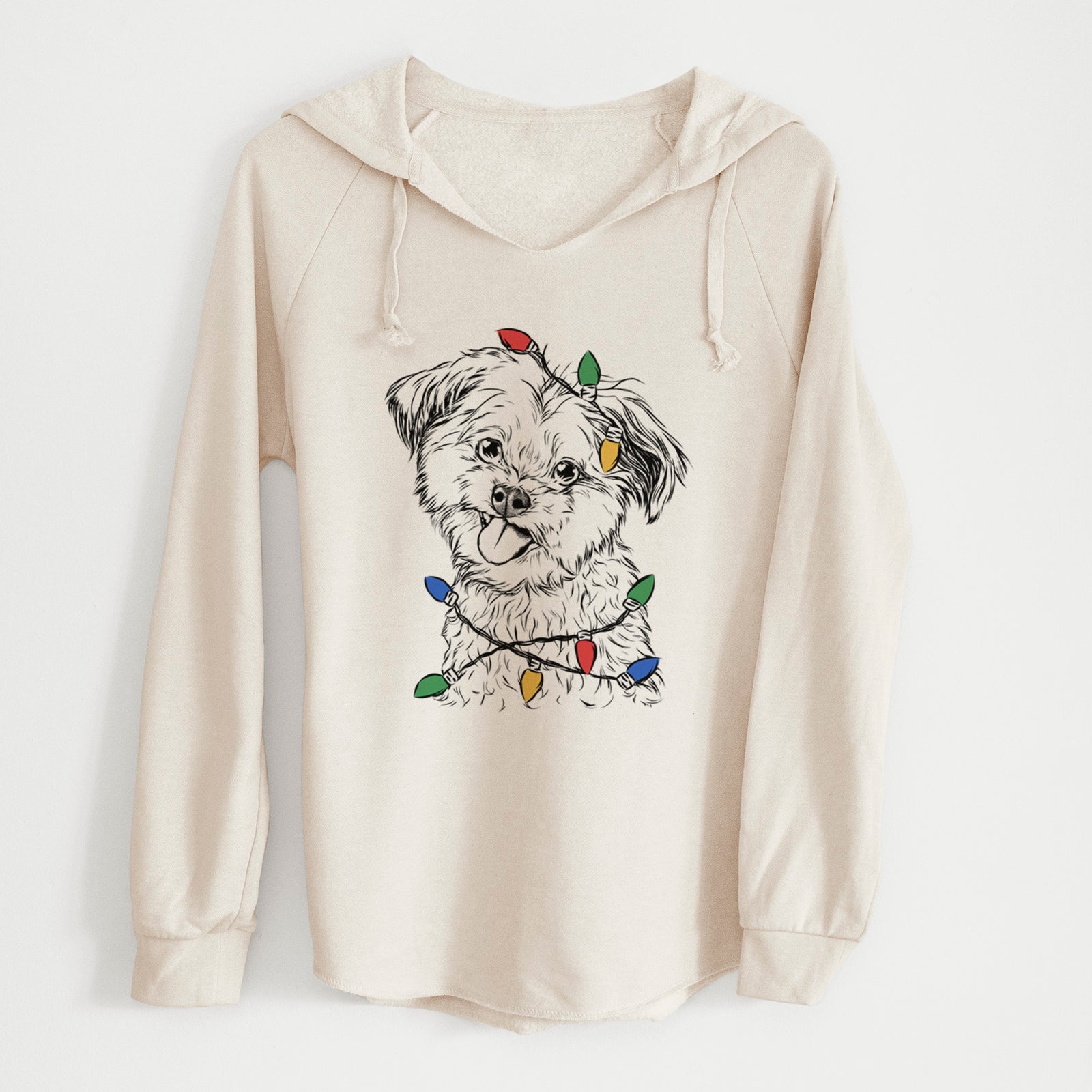Christmas Lights Puff the Malshi - Cali Wave Hooded Sweatshirt