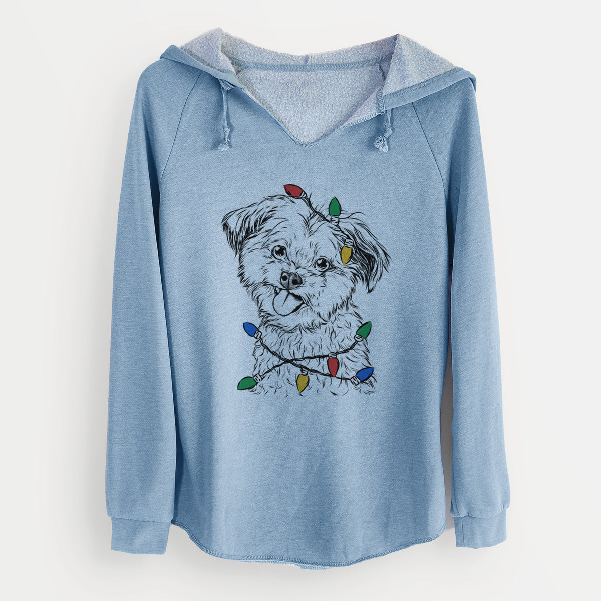 Christmas Lights Puff the Malshi - Cali Wave Hooded Sweatshirt