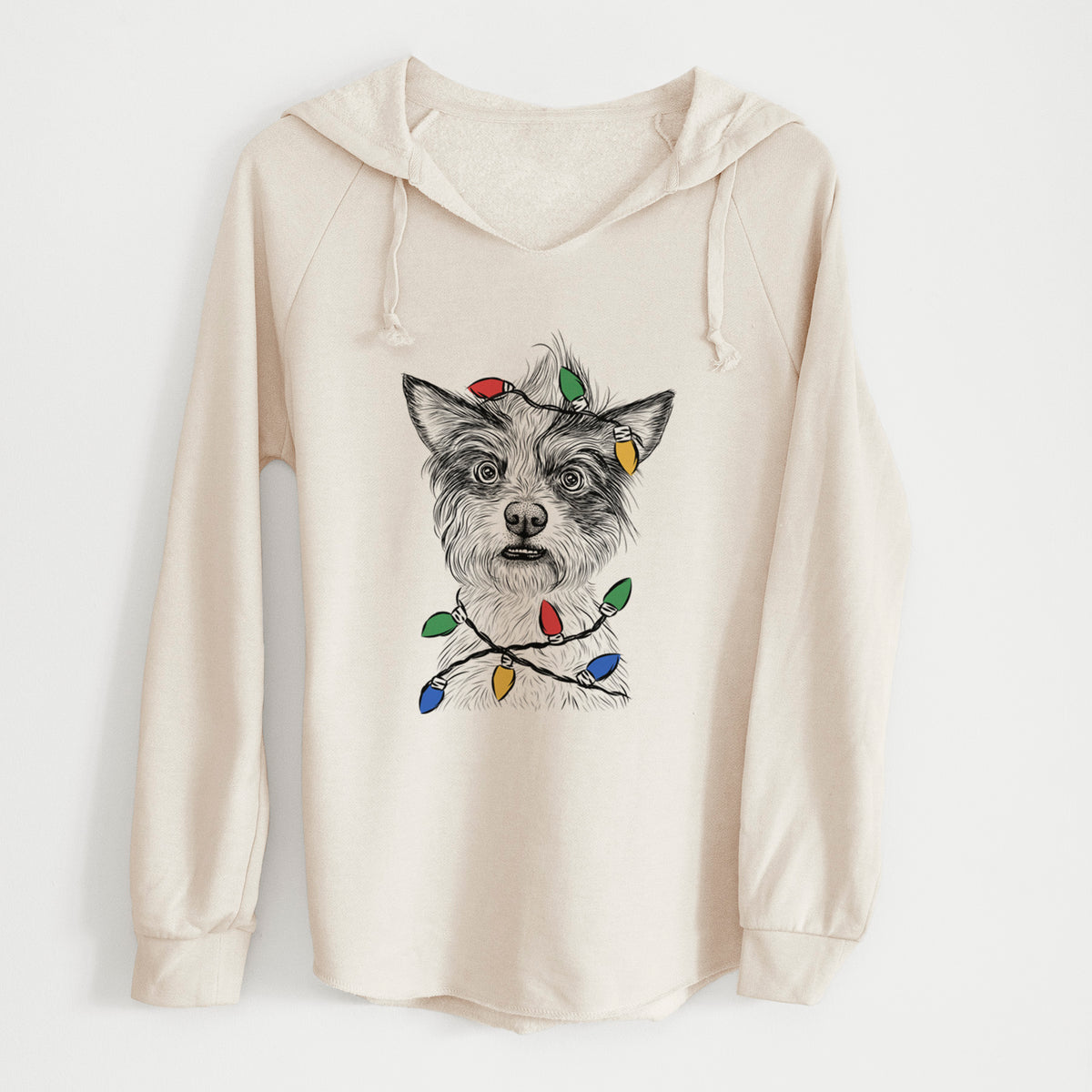 Christmas Lights Quigley the Mixed Breed - Cali Wave Hooded Sweatshirt