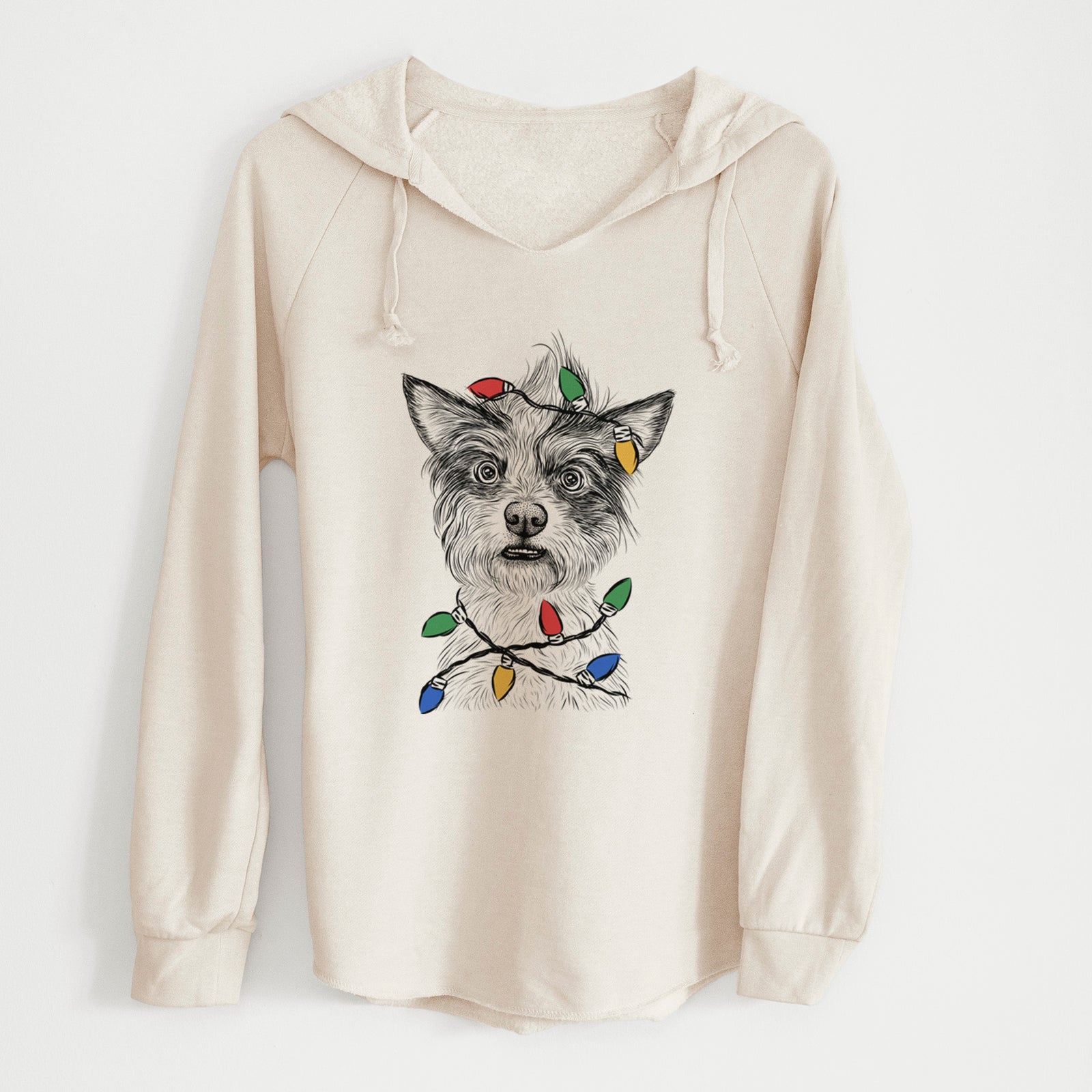 Christmas Lights Quigley the Mixed Breed - Cali Wave Hooded Sweatshirt