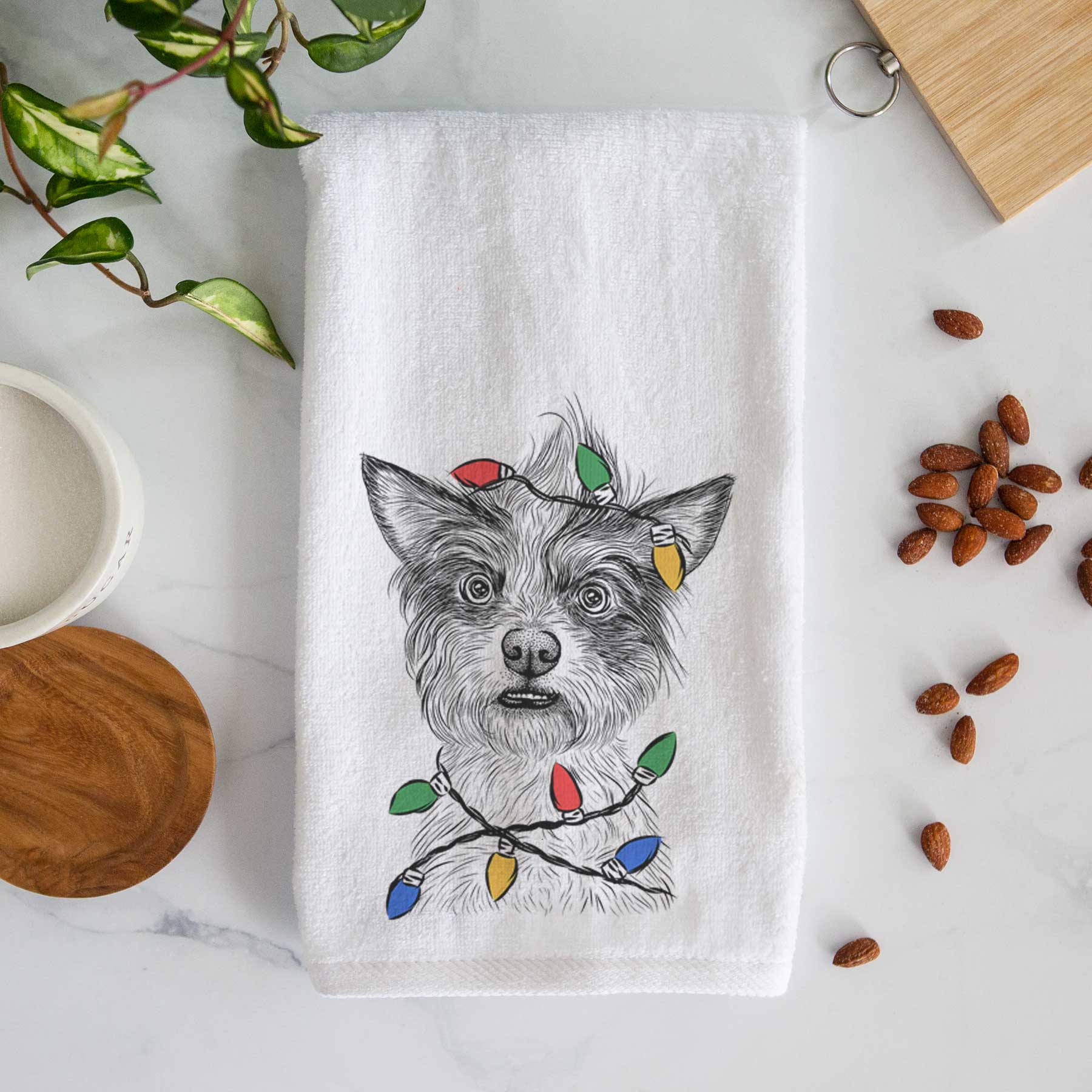 Quigley the Mixed Breed Decorative Hand Towel