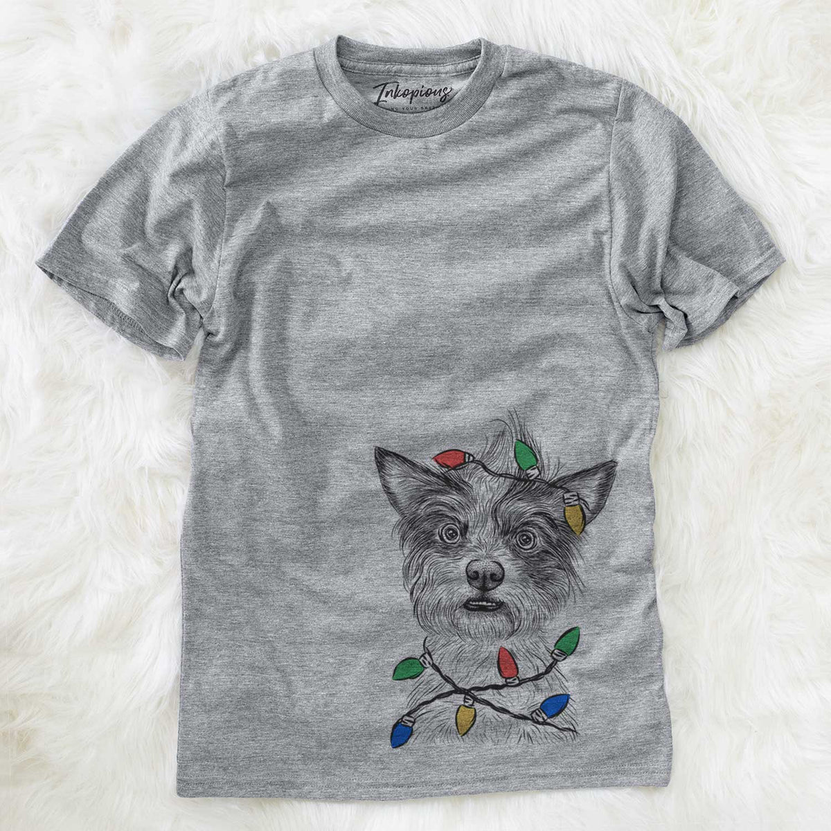 Christmas Lights Quigley the Mixed Breed - Unisex Crewneck