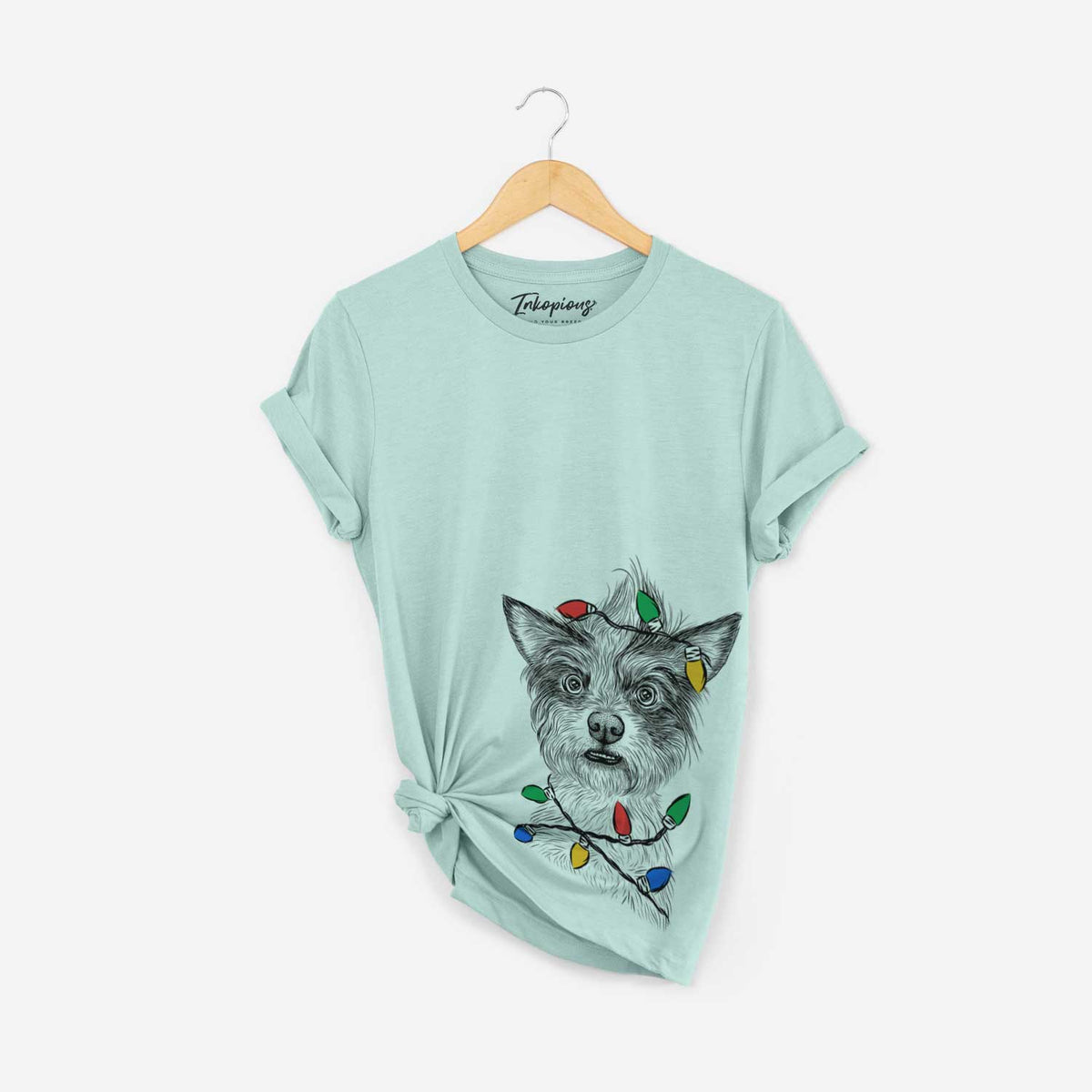 Christmas Lights Quigley the Mixed Breed - Unisex Crewneck