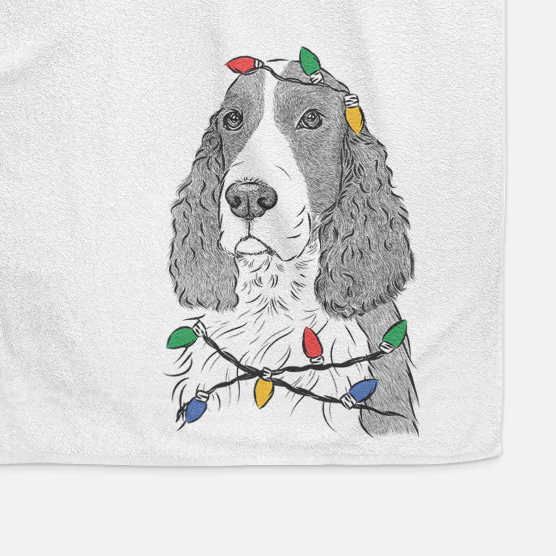 Quincy the English Springer Spaniel Decorative Hand Towel