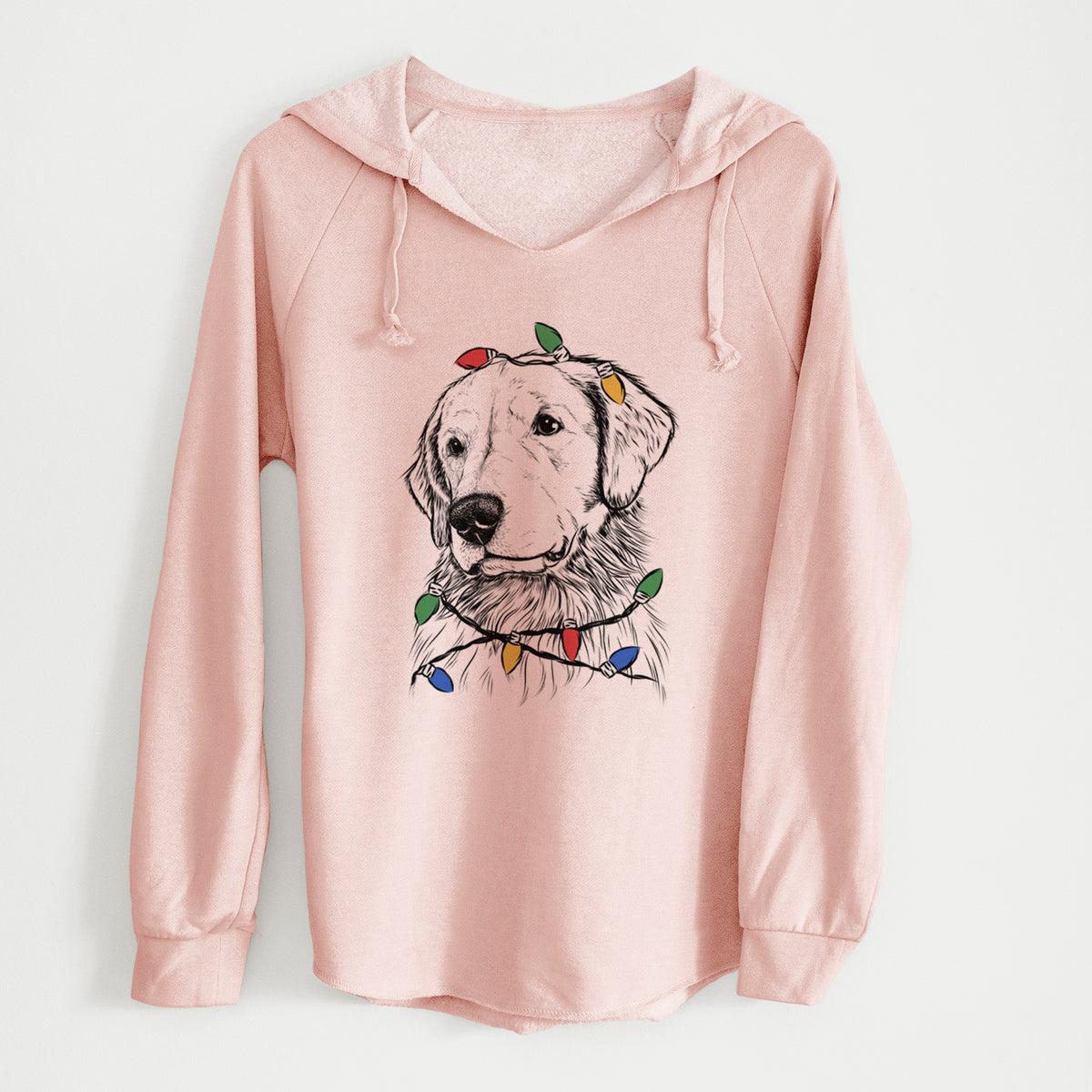 Christmas Lights Quinn the Golden Retriever - Cali Wave Hooded Sweatshirt