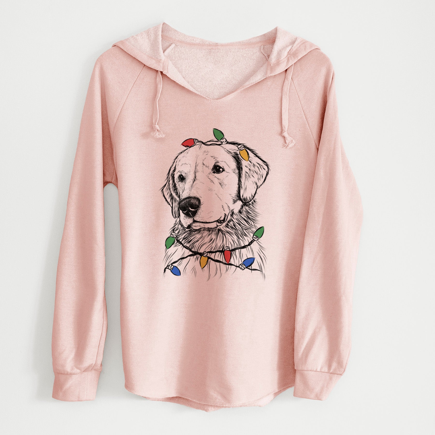 Christmas Lights Quinn the Golden Retriever - Cali Wave Hooded Sweatshirt