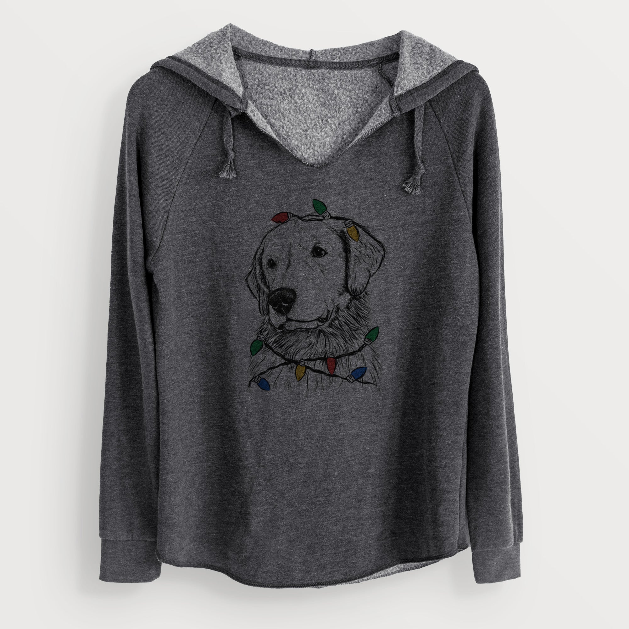Christmas Lights Quinn the Golden Retriever - Cali Wave Hooded Sweatshirt