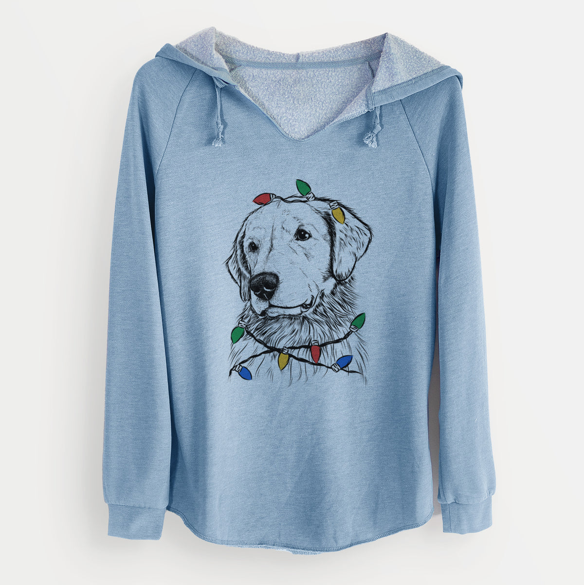 Christmas Lights Quinn the Golden Retriever - Cali Wave Hooded Sweatshirt